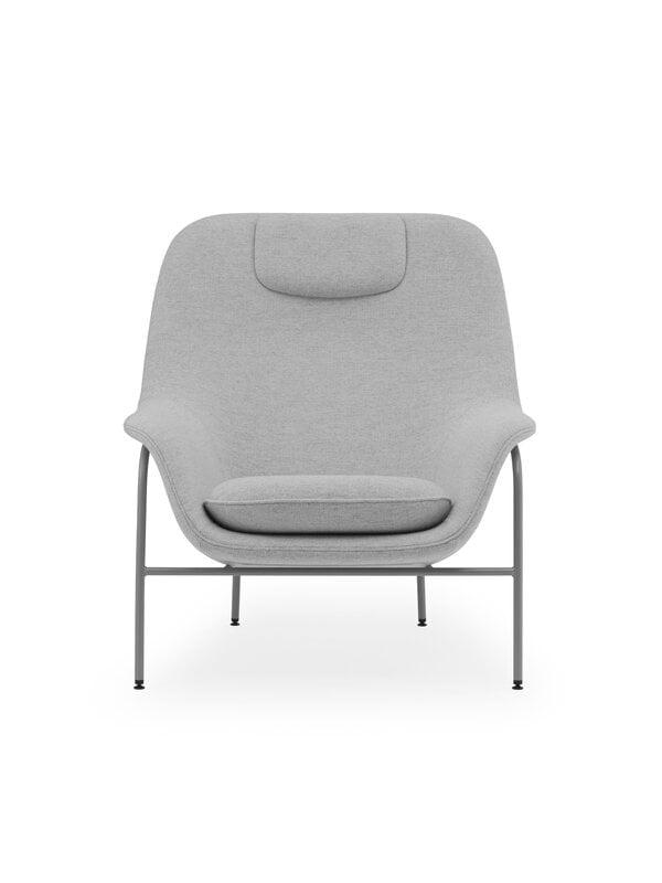 Armchairs & lounge chairs, Drape lounge chair, headr., Hallingdal 110 - grey, Gray