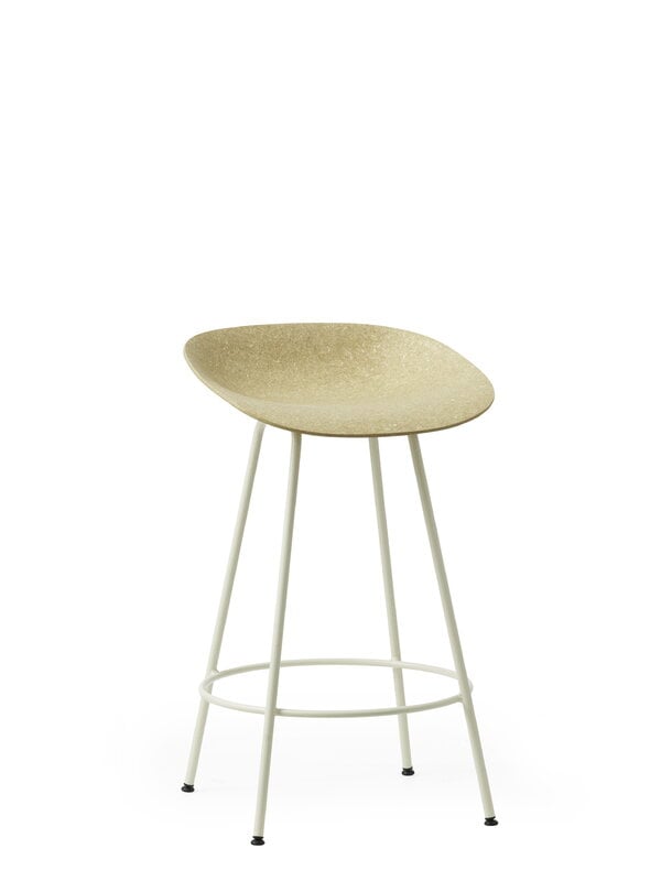 Bar stools & chairs, Mat bar stool, 65 cm, cream steel - hemp, White