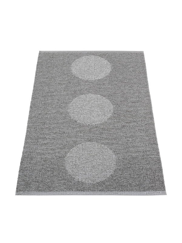 Plastic rugs, Vera 2.0 rug, 70 x 120 cm, grey - granit metallic, Gray