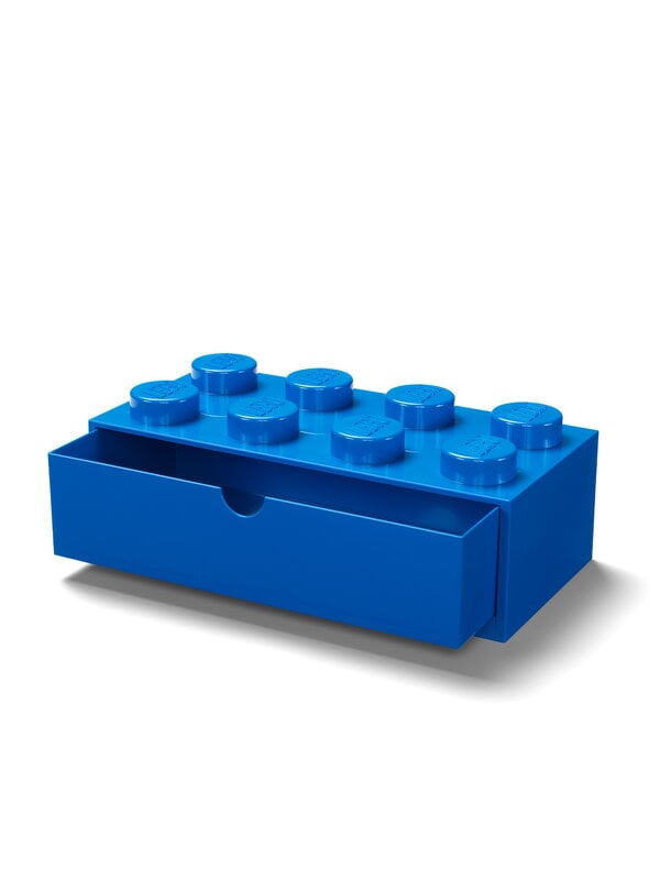 Boîtes de rangement, Lego Desk Drawer 8, bleu vif, Bleu