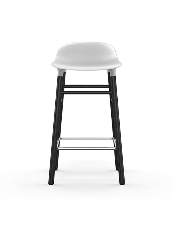 Bar stools & chairs, Form bar stool, 65 cm, white - black oak, White