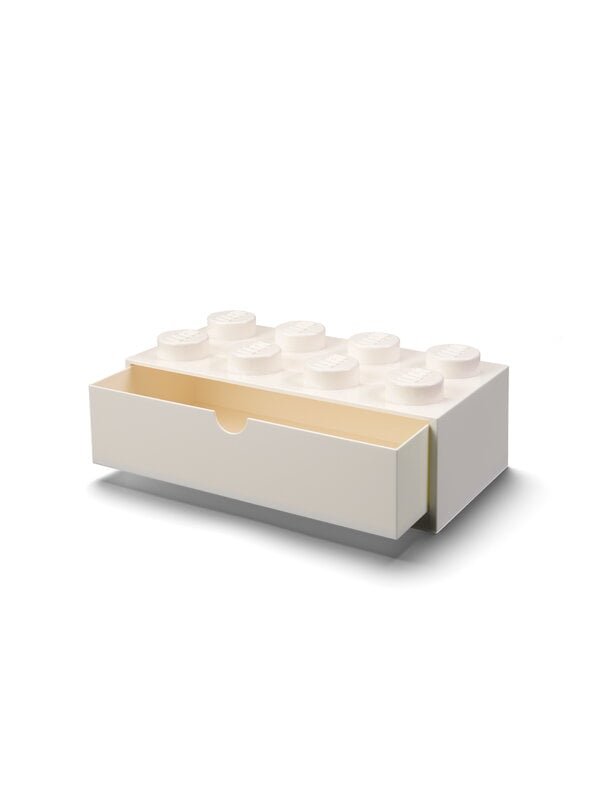 Boîtes de rangement, Lego Desk Drawer 8, blanc, Blanc