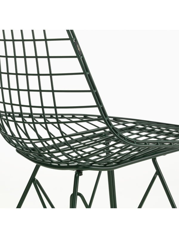 Dining chairs, Wire Chair DKR, dark green, Green