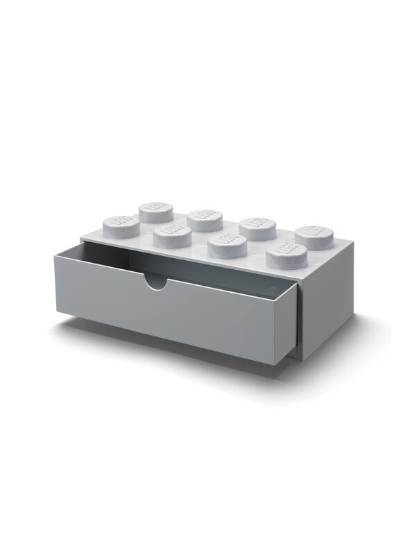 Boîtes de rangement, Lego Desk Drawer 8, gris, Gris