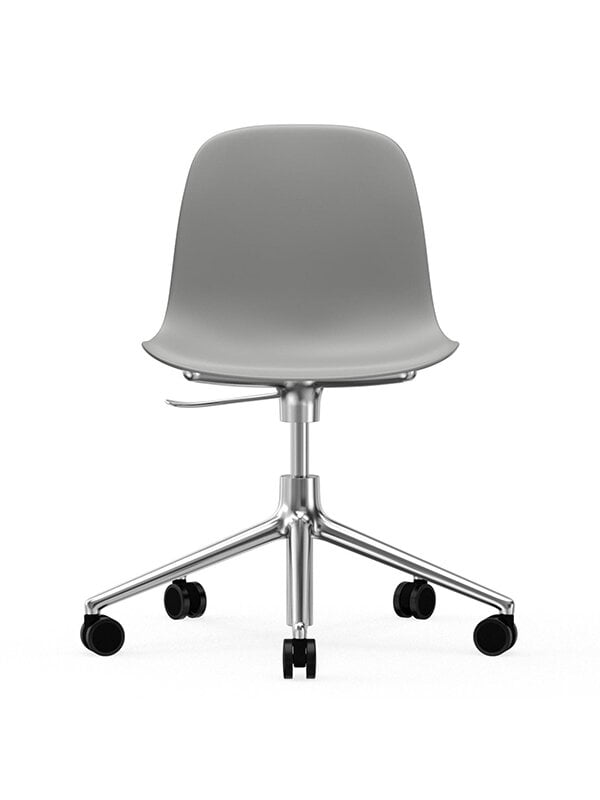 Bürostühle, Drehstuhl Form Swivel 5W Gaslift, Aluminium – Grau, Grau