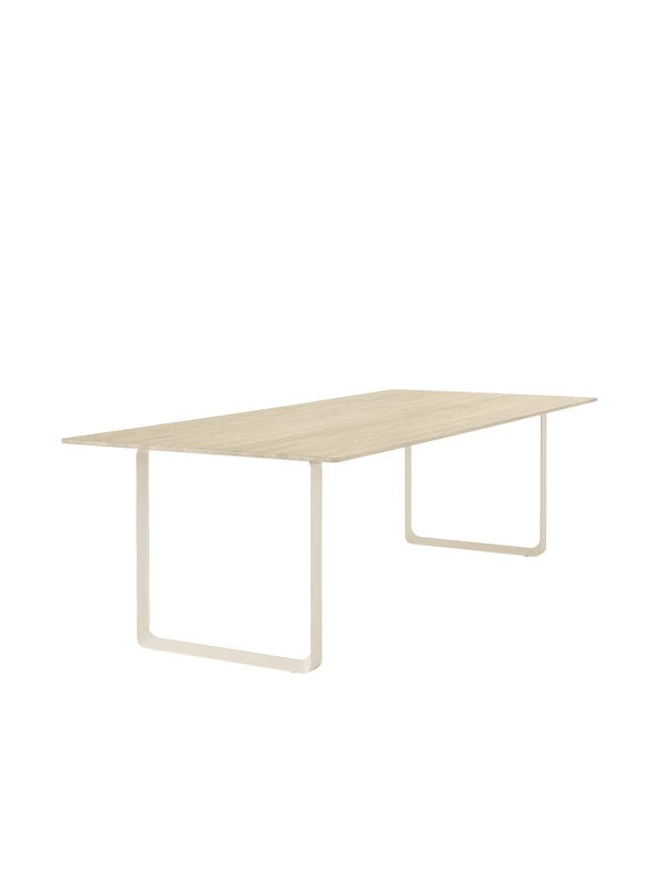 Tables de salle à manger, Table 70/70, 255 x 108 cm, chêne massif - sable, Beige