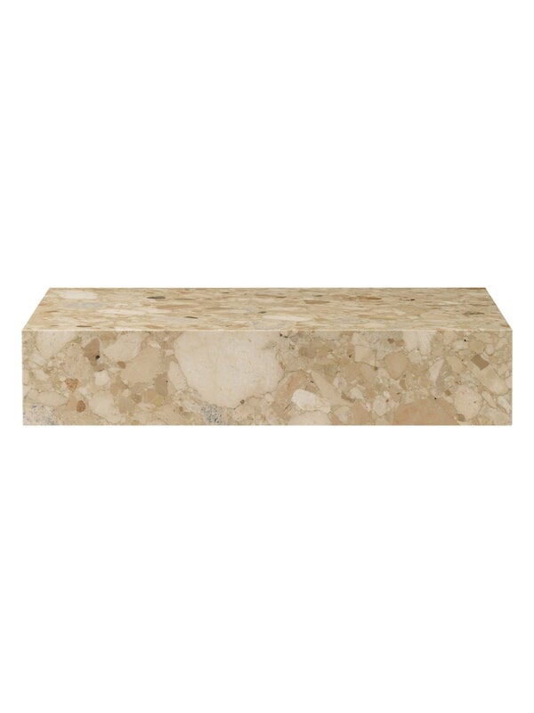 Tavoli da salotto, Tavolo Plinth Grand, marmo Kunis Breccia, Beige