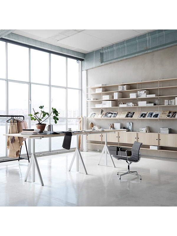 Shelving units, String cabinet, 78 x 20 cm, oak, Natural