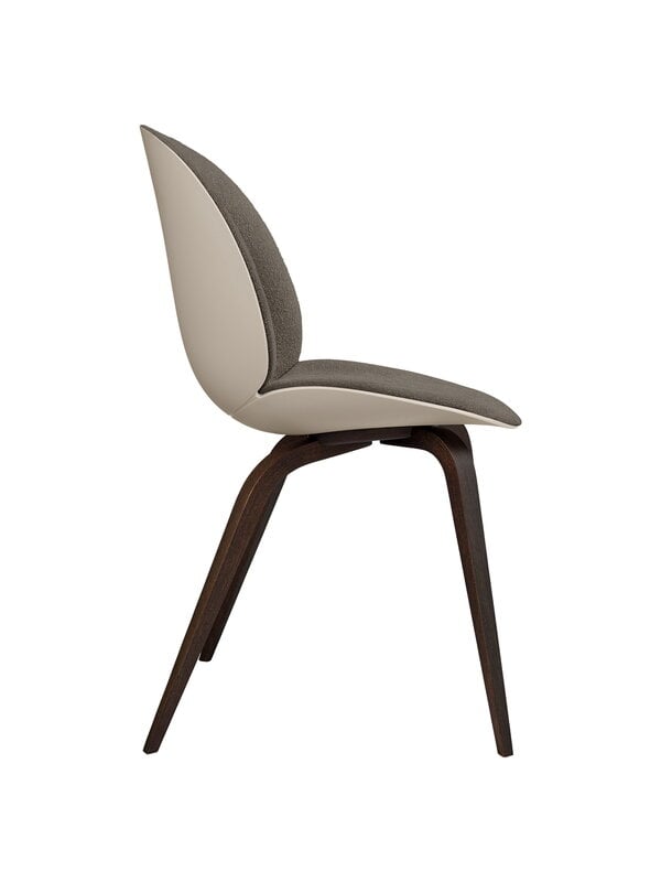 Dining chairs, Beetle chair, smoked oak - beige - Light Boucle 004, Brown