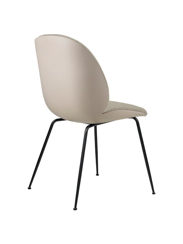 Ruokapöydän tuolit, Beetle tuoli, mattamusta - beige - Light Boucle 008, Harmaa