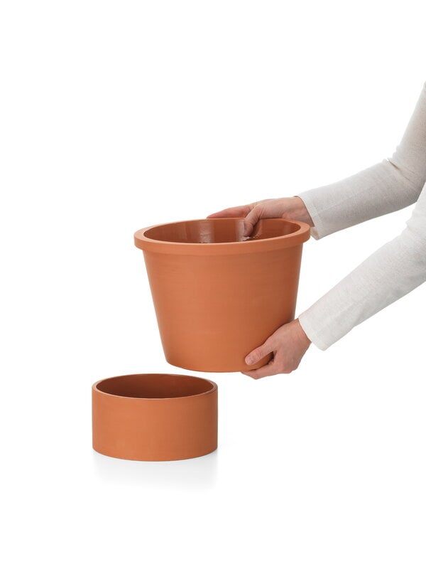 Planters & plant pots, Terracotta pot, L, terracotta, Brown