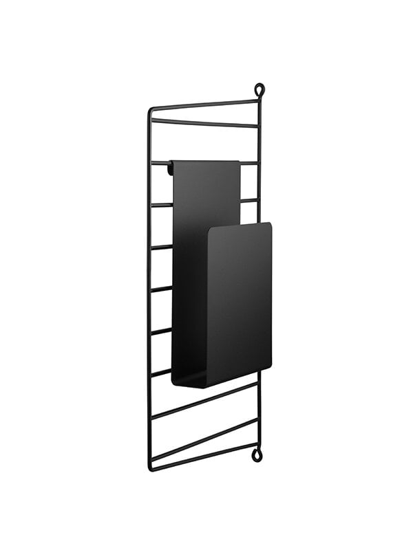 Shelving units, String magazine holder, black, Black