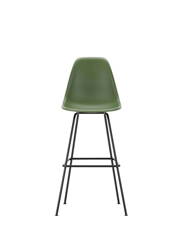 Tabourets et chaises de bar, Tabouret en plastique Eames, haut, forêt RE - basique foncé, Vert