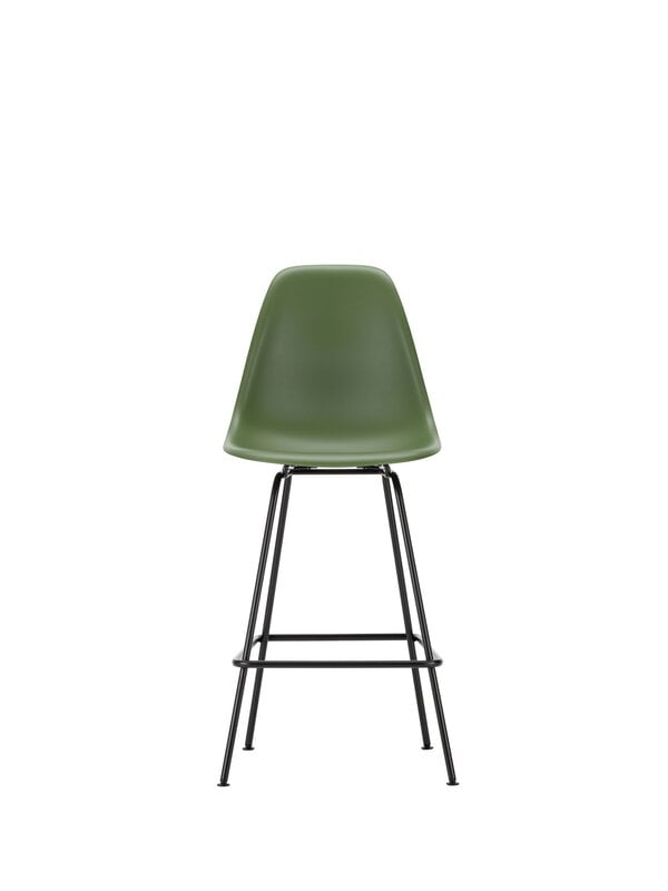 Bar stools & chairs, Eames Plastic Stool, medium, forest RE - basic dark, Green