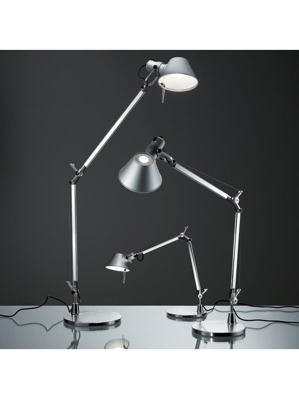 Skrivbordslampor, Tolomeo LED bordslampa, aluminium, Silver
