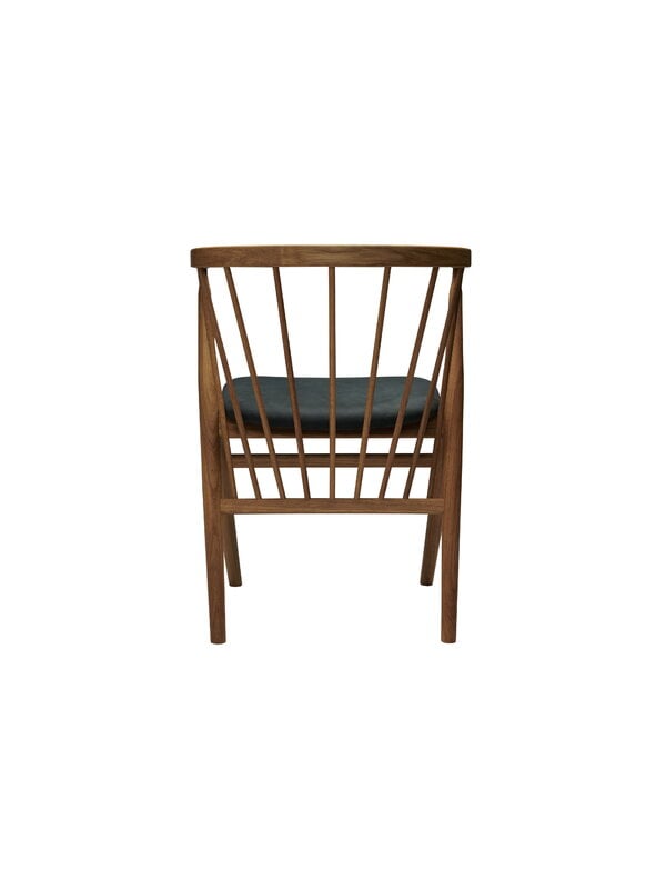 Dining chairs, No 8 chair, oiled oak - anthracite leather, Natural