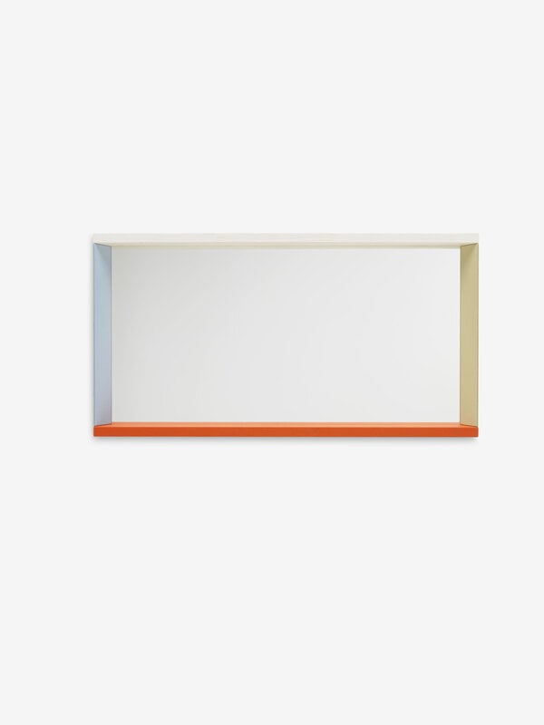 Väggspeglar, Colour Frame spegel, medium, blå - orange, Flerfärgad