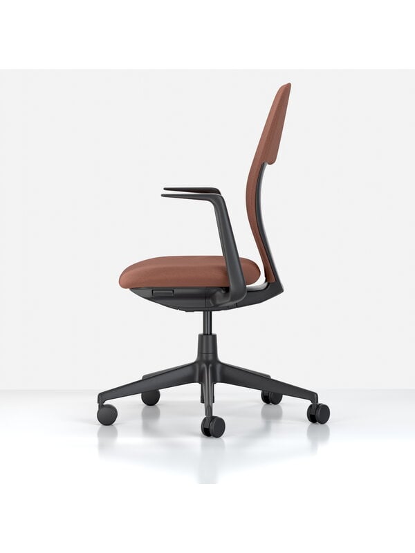 Office chairs, ACX Mesh task chair, deep black - terracotta, Black