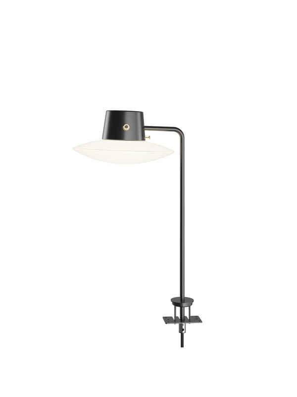 Skrivbordslampor, AJ Oxford bordslampa, 410 mm, opalglas, bordsmonterad, Svart