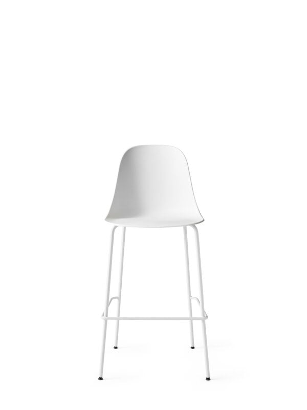 Bar stools & chairs, Harbour bar side chair 75 cm, white - light grey steel, Gray