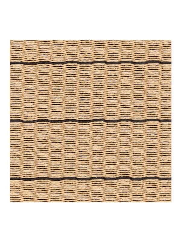 Paper yarn rugs, Line rug, natural - black, Natural