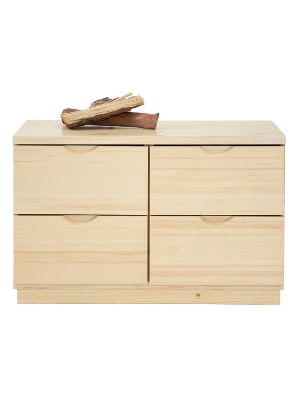 Sideboards & dressers, Classic drawer, 4 drawers, clear lacquered pine, Natural