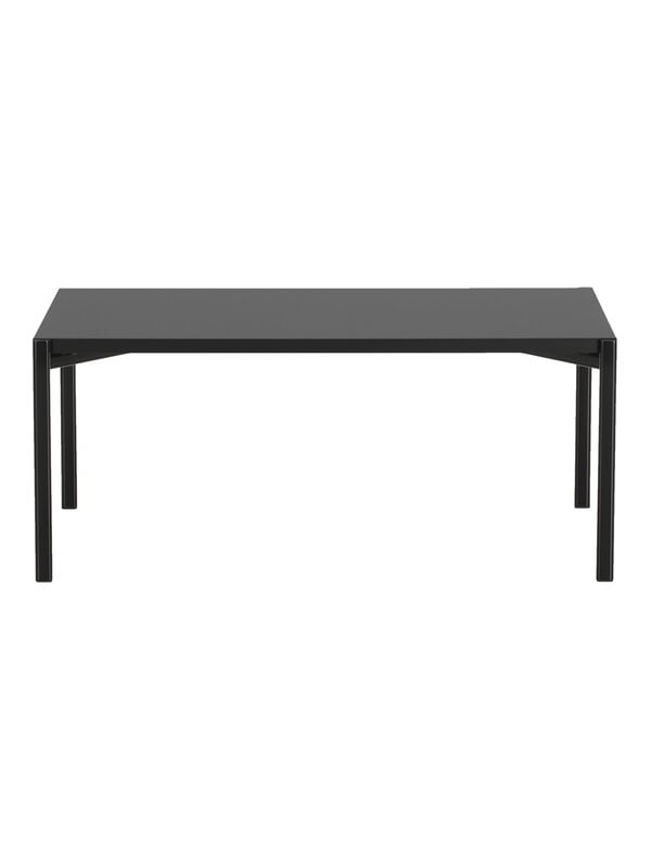 Soffbord, Kiki lågt bord, 100 x 60 cm, svart - svart laminat, Svart