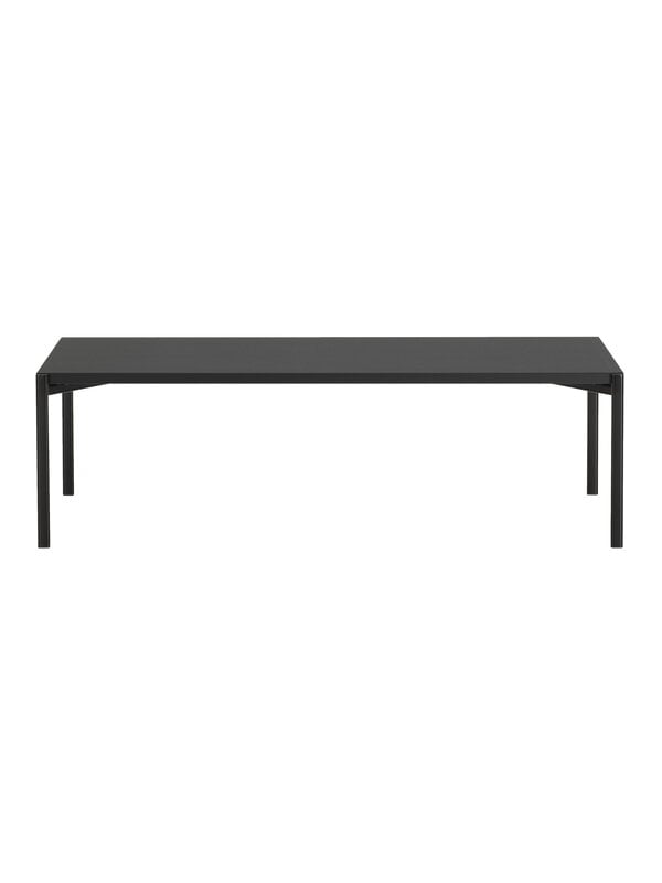 Soffbord, Kiki lågt bord, 140 x 60 cm, svart - svart laminat, Svart