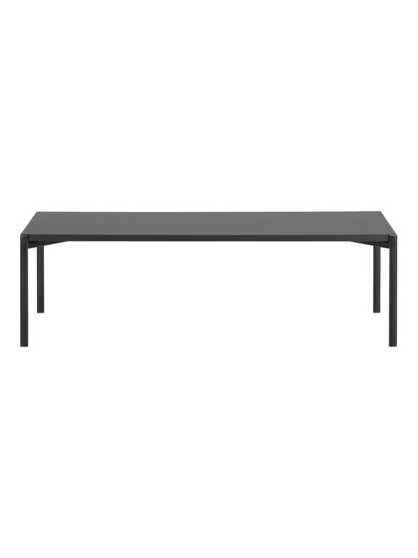 Coffee tables, Kiki low table, 140 x 60 cm, black - black linoleum, Black