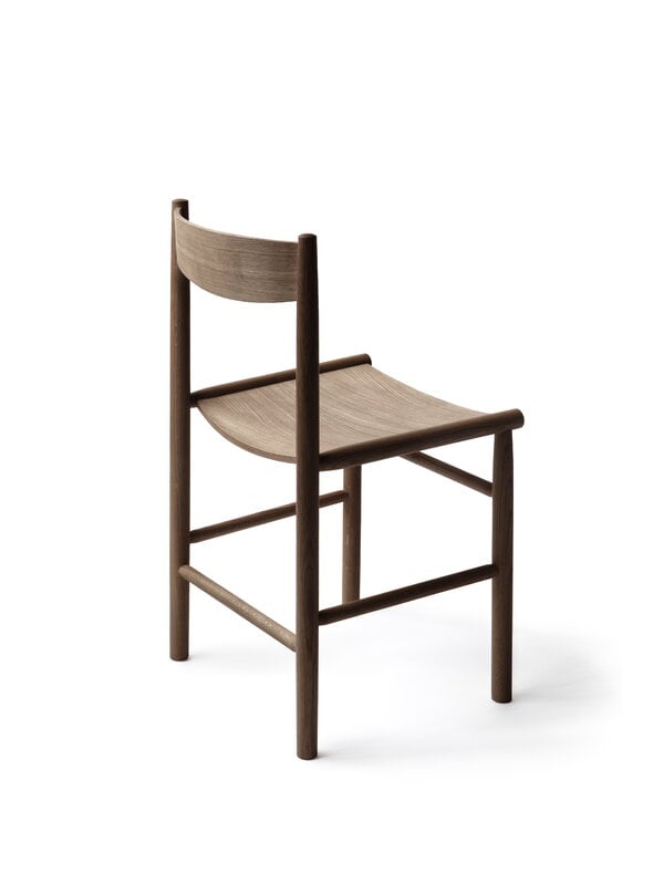 Dining chairs, Akademia chair, lacquered smoked oak, Brown