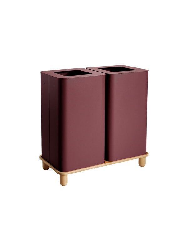 Poubelles et bacs de recyclage, Support Arkad Duo, bouleau, Naturel