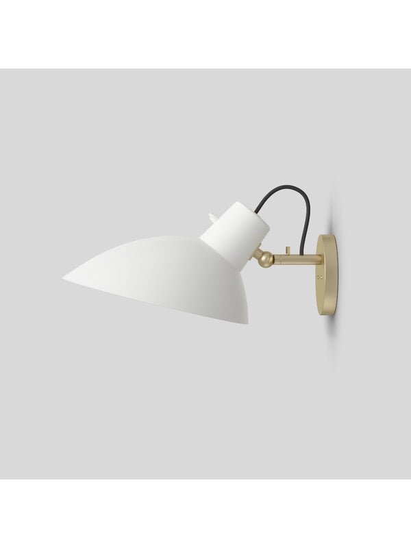 Lampade da parete, Lampada da parete VV Cinquanta con interruttore, ottone - bianco, Bianco