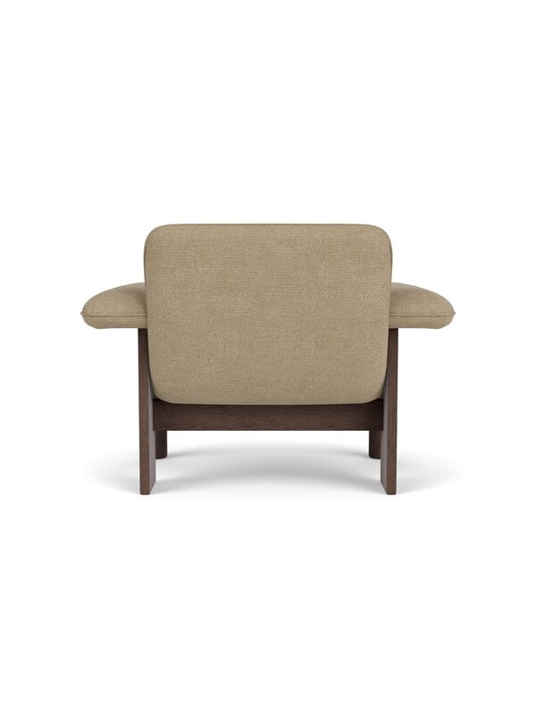 Armchairs & lounge chairs, Brasilia lounge chair, low back, dark stained oak - Bouclé 02, Beige