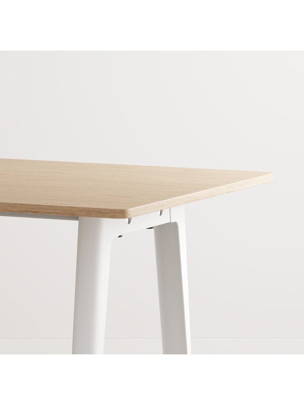 Ruokapöydät, New Modern pöytä 220 x 95 cm, tammi - valkoinen, Valkoinen