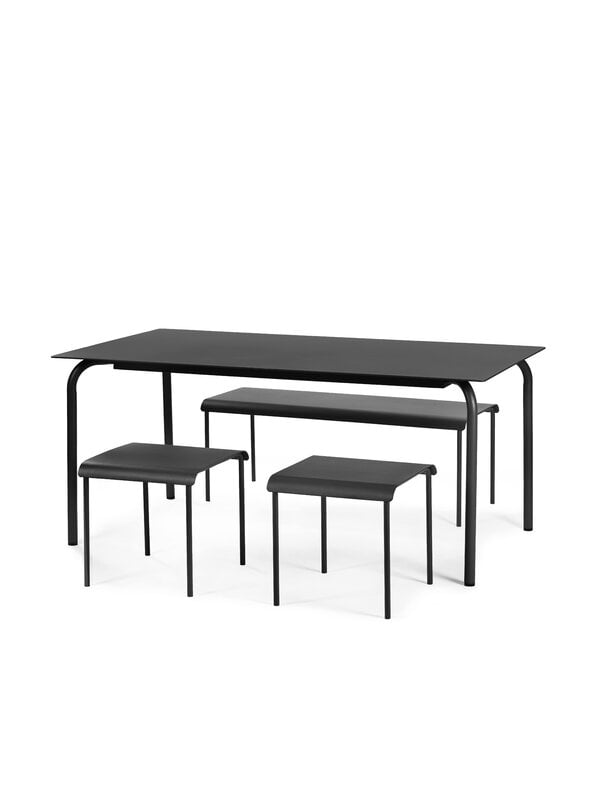 Benches, August bench, black, Black