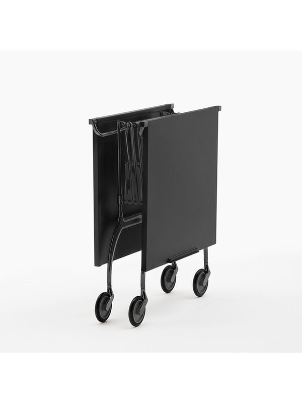 Carrelli, Carrello/tavolino pieghevole Battista, nero, Nero