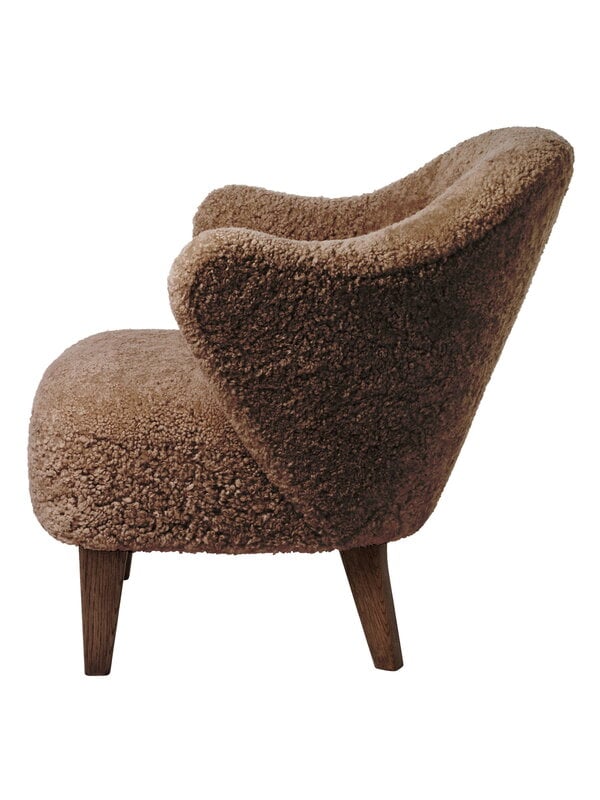 Armchairs & lounge chairs, Ingeborg lounge chair, Sahara sheepskin - smoked oak, Brown