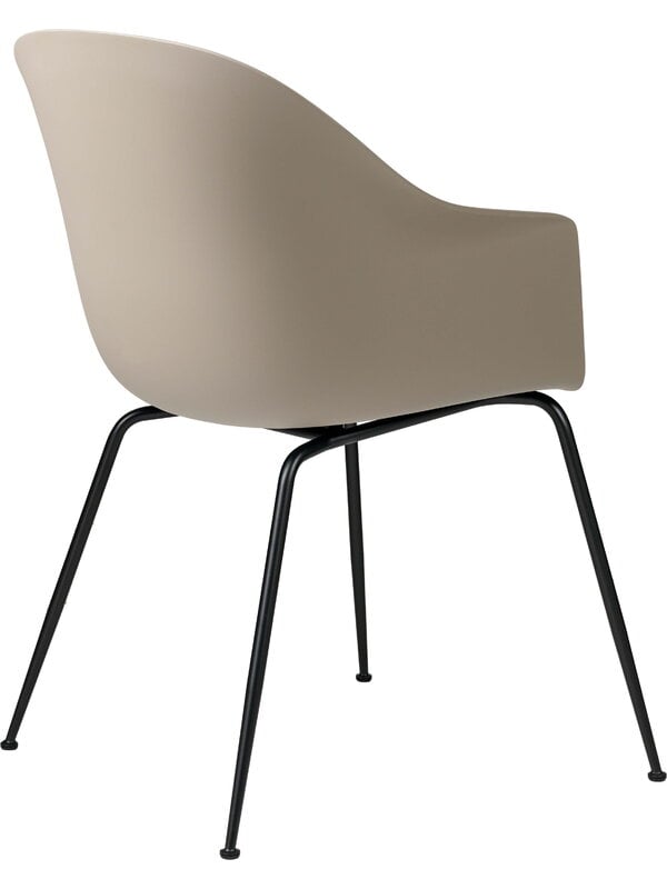 Esszimmerstühle, Bat Sessel, beige - schwarzes Gestell, Beige