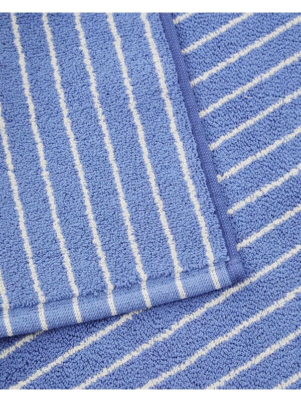 Bath mats & rugs, Bath mat, 70 x 50 cm, clear blue stripes, White