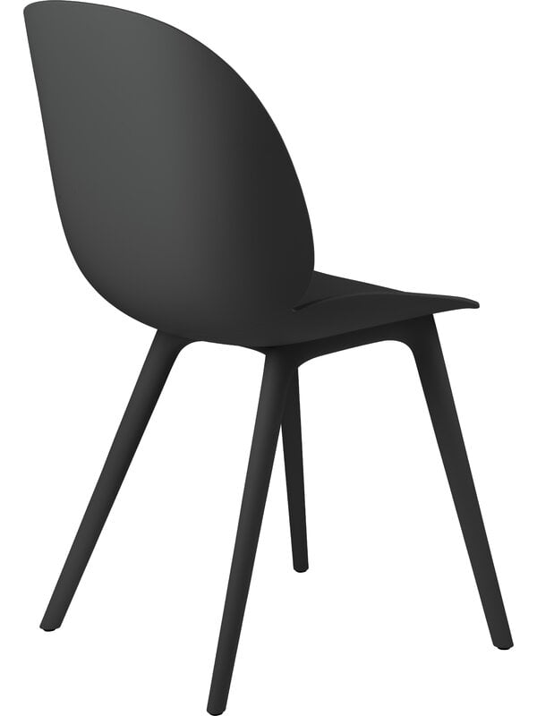 Dining chairs, Beetle chair, plastic edition, black, Black