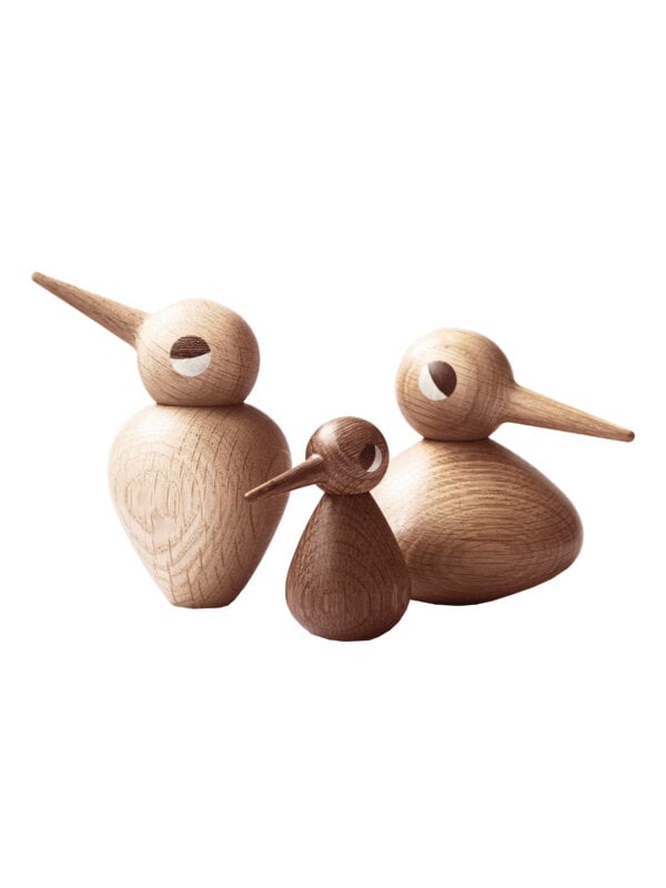 Figurines, Bird, chubby, oak, Natural