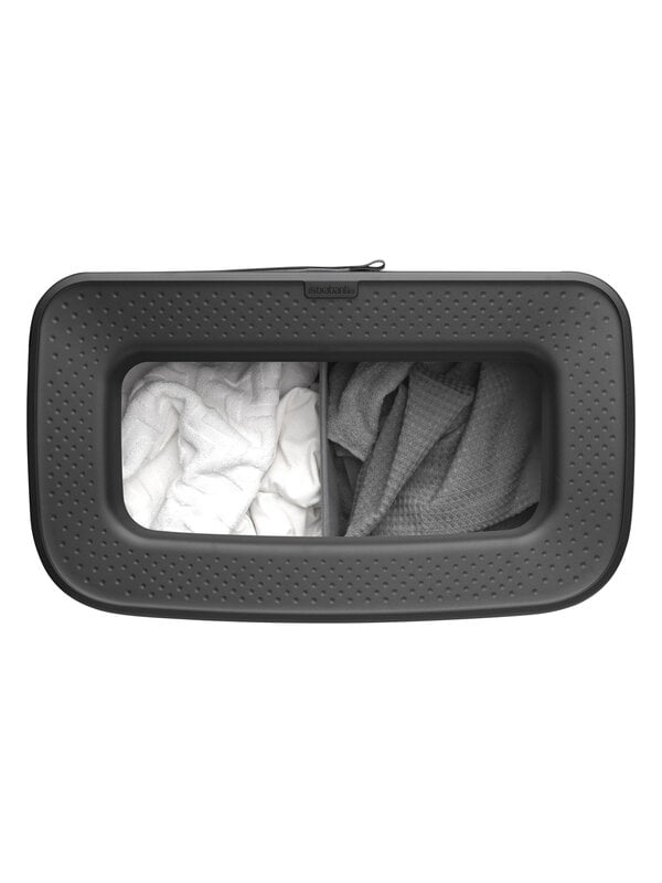 Paniers à linge, Panier à linge Bo Laundry Bin Hi, 2 x 45 L, noir mat, Noir