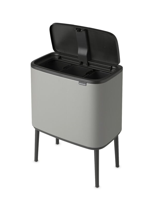 Waste bins, Bo Touch Bin 3 x 11 L, Sense of Luxury, grey, Gray