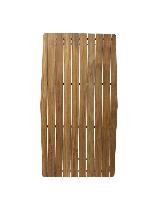 Tavoli da patio, Tavolo B31, 170 x 92 cm, acciaio zincato - teak, Naturale