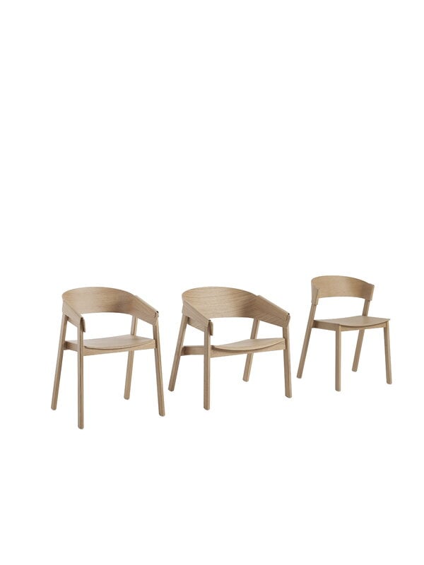 Ruokapöydän tuolit, Cover tuoli, käsinojallinen, tammi, Luonnonvärinen