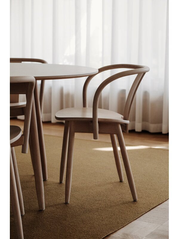 Dining chairs, Icha chair, white oiled beech, White