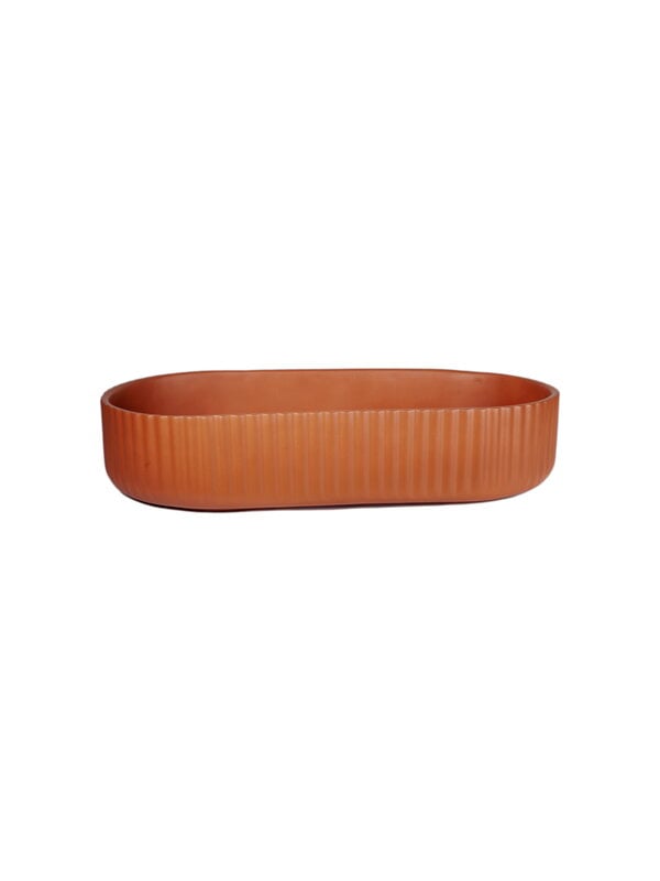 Planters & plant pots, Klorofyll planter with stand, oval, terracotta, Red