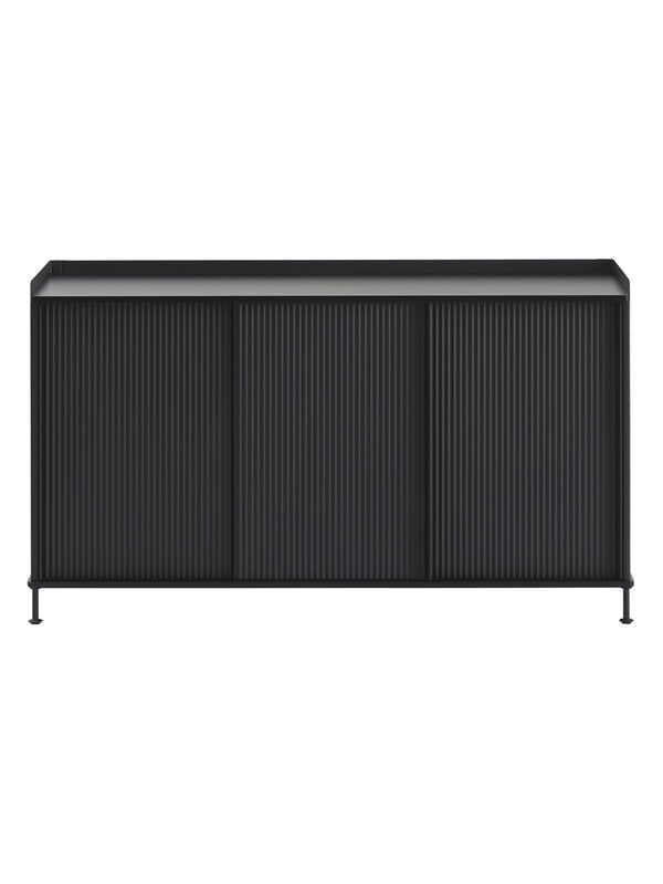 Sideboards & dressers, Enfold sideboard, 148 cm, high, black, Black