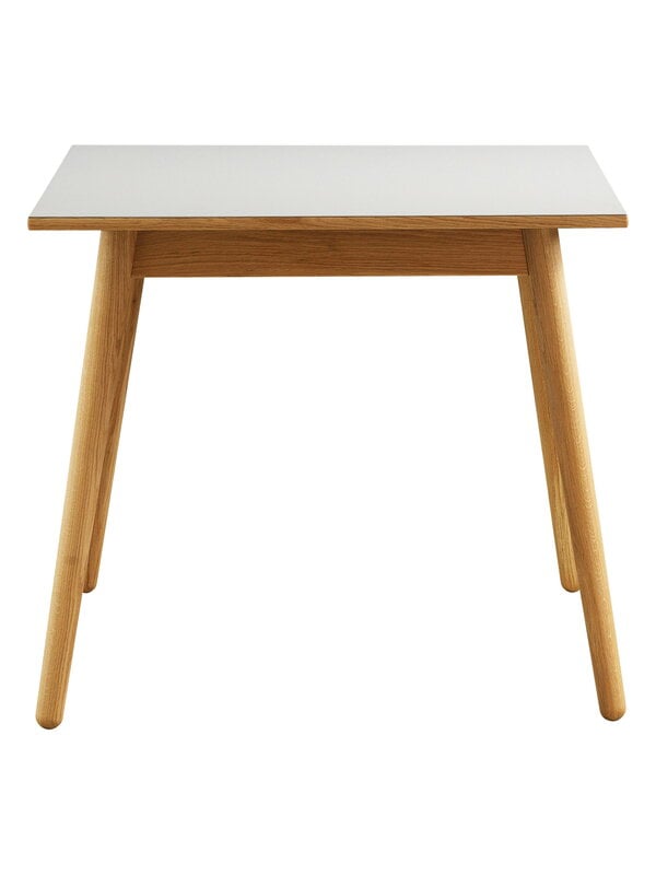 Dining tables, C35A dining table, 82 x 82 cm, oak - light grey linoleum, Gray