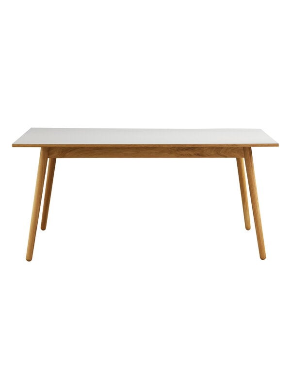 Dining tables, C35B dining table, 160 x 82 cm, oak - light grey linoleum, Gray